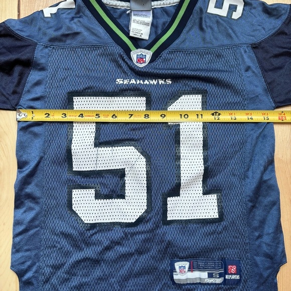 Reebok NFL Seattle Seahawks Blue Football Irvin/Oluwatimi #51 Jersey - Picture 8 of 8